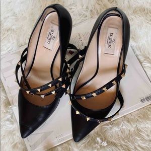 Valentino Garavani Rockstud Ankle Strap Pumps